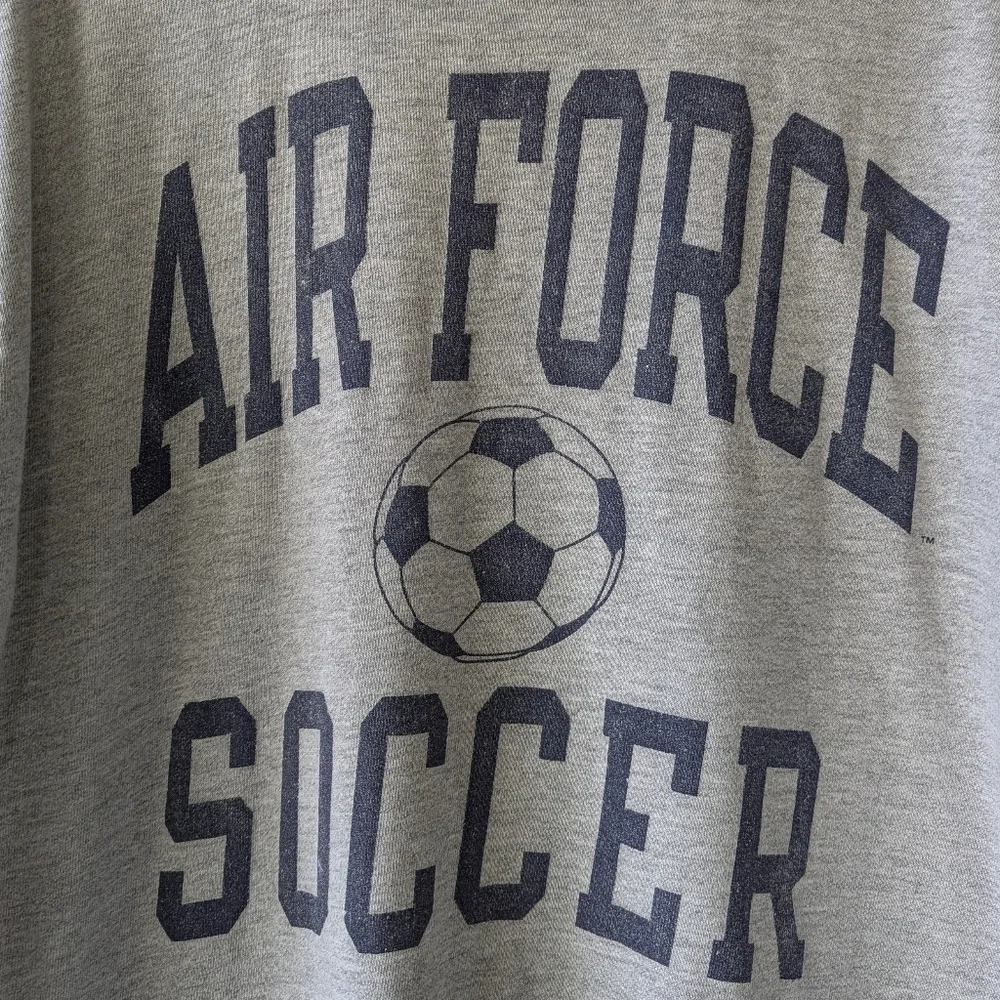Champion Air Force Academy Soccer Short Sleeve T-Shirt Large Heather Gray Blue